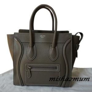 Celine Micro Luggage in Souris Gray color